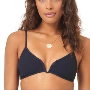 🌻NEW wTags L*Space Black Macey Bikini Top Size Small | $99 Retail